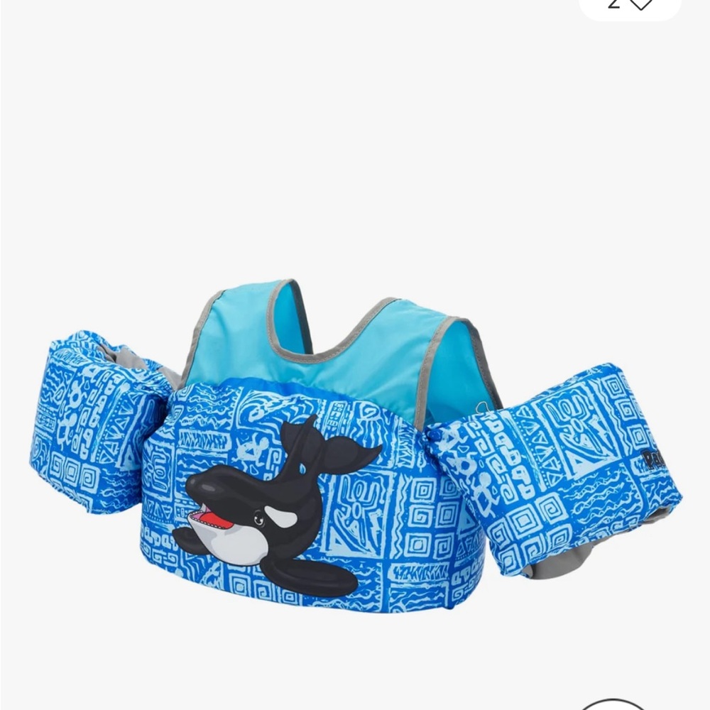 Body Glove Kids Paddle Plus USCG Swim Vest with Orca Graphic